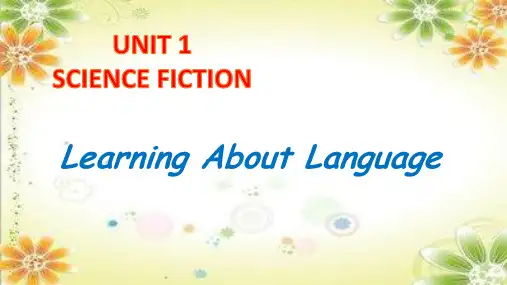 英语人教版(2019)选择性必修第四册Unit 1 Science Fiction(共28张ppt)