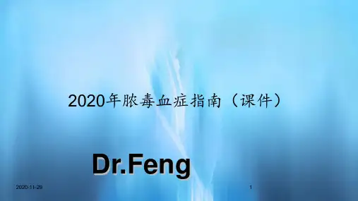 2020年脓毒血症指南(课件)