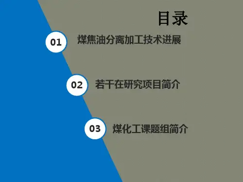 中低温煤焦油加工制取汽、柴油研究进展石油大学