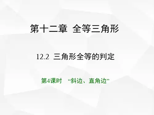 八年级数学人教版(上册)12.2第4课时“斜边、直角边”