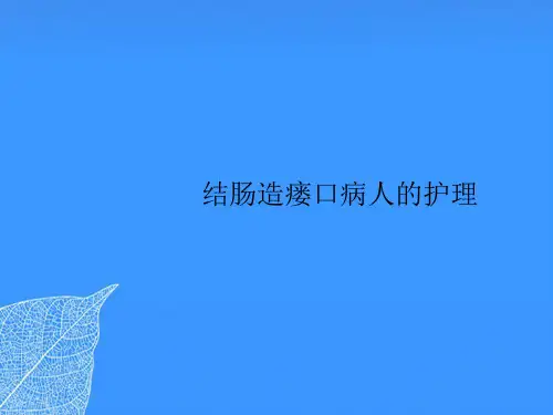 【正式版】结肠造瘘口病人的护理PPT文档