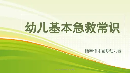 幼儿基本急救常识 ppt课件