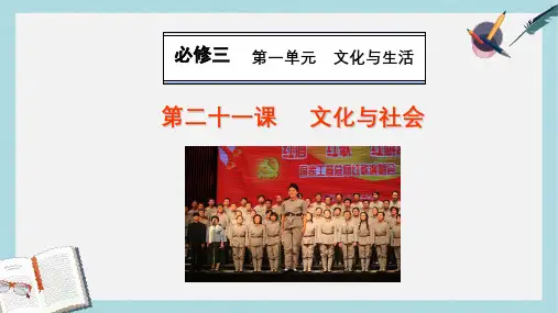 人教版高中政治必修三1.1《文化与社会》ppt课件1