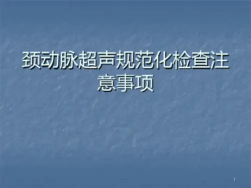 颈动脉超声检查规范PPT课件