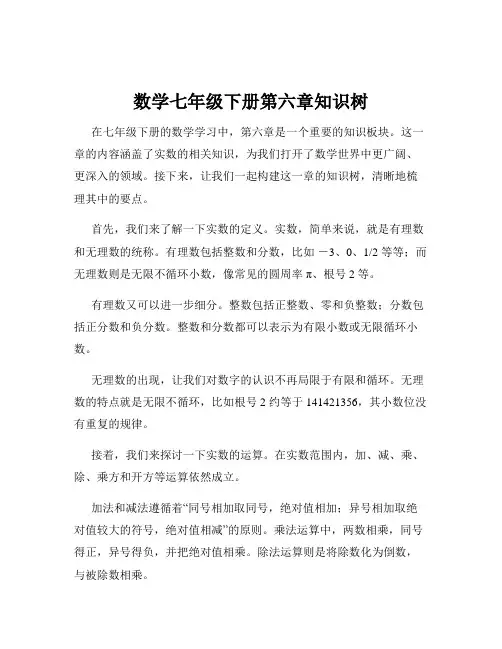 数学七年级下册第六章知识树