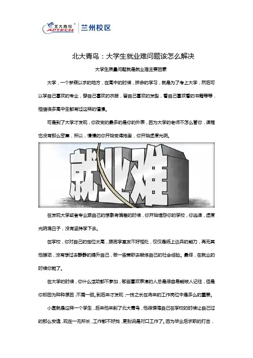 北大青鸟：大学生就业难问题该怎么解决