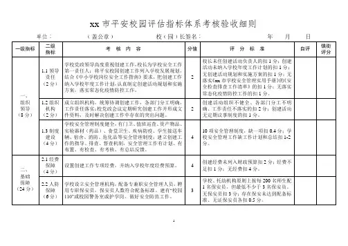 平安校园评估指标体系考核验收细则1