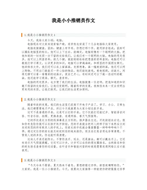 我是小小推销员作文