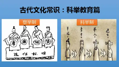 2024届高考语文第一轮专项复习——文化常识(科举教育) 教学PPT课件