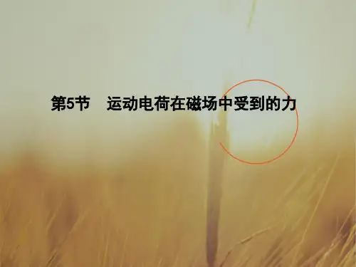 2018年高中物理选修3-1课件：第3章 第5节 运动电荷在磁场中受到的力