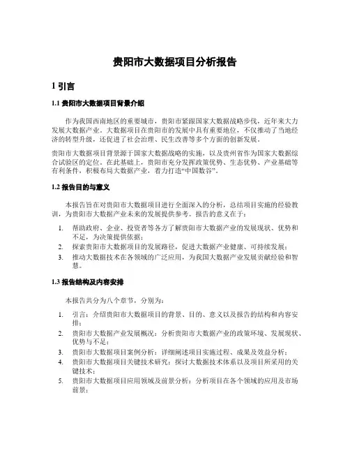 贵阳市大数据项目分析报告