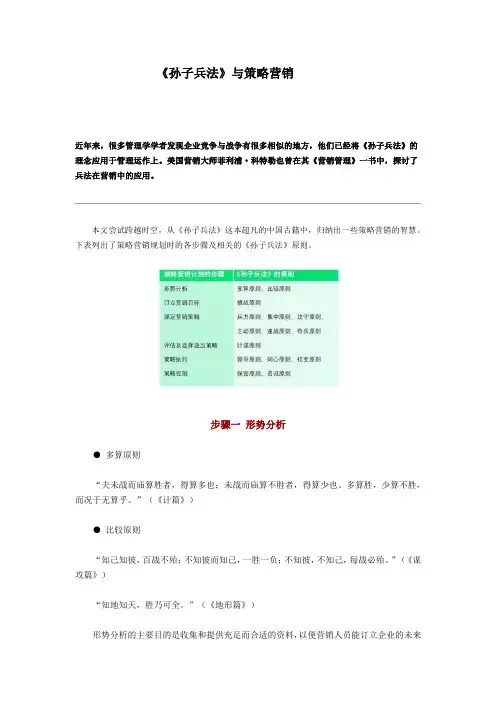 《孙子兵法》与策略营销