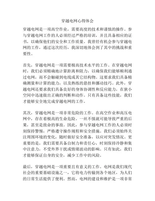 穿越电网心得体会