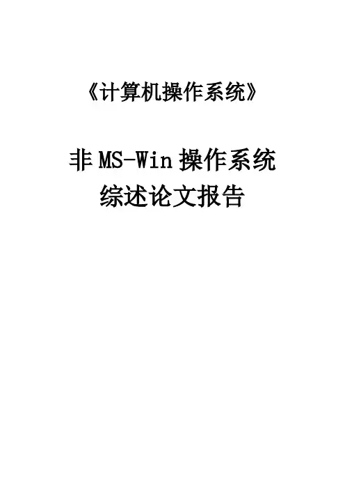 OS操作系统论文