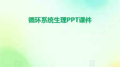 2024版循环系统生理PPT课件