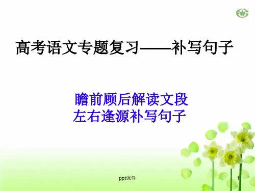 语言运用——补写句子  ppt课件