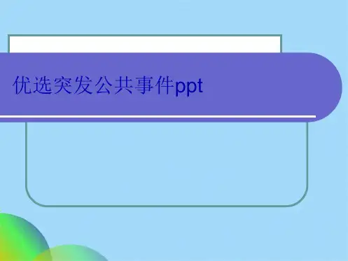 优选突发公共事件pptppt(共29张PPT)