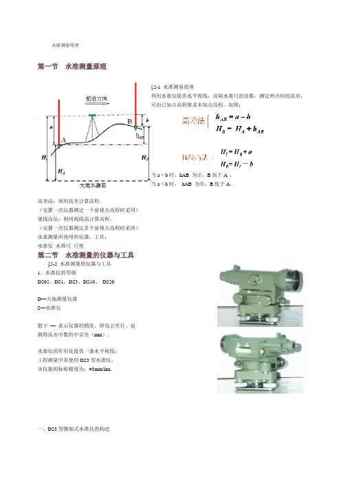 水准测量原理