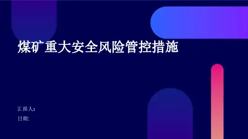 煤矿重大安全风险管控措施