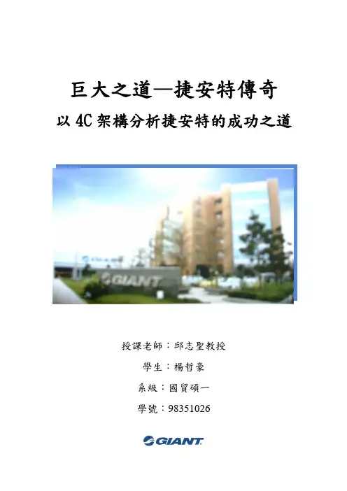 巨大之道捷安特传奇