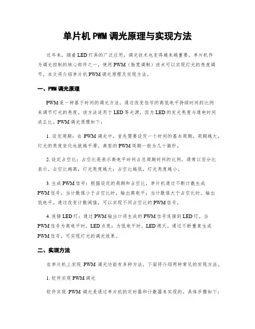 单片机PWM调光原理与实现方法