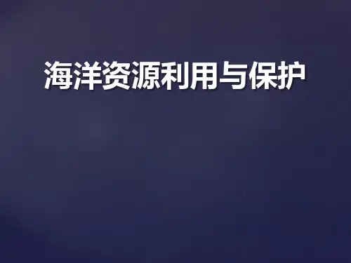 《海洋利用与保护》PPT下载设计