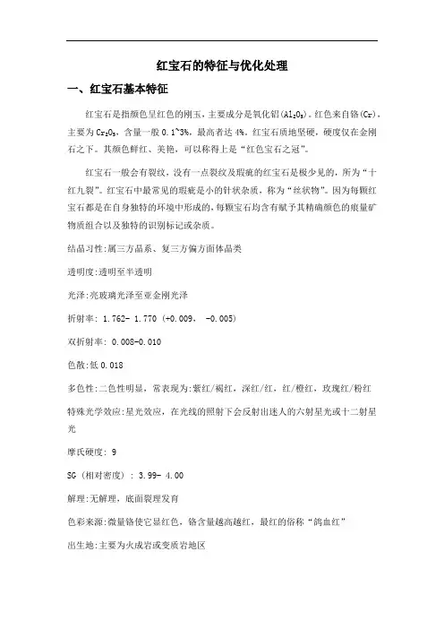 红宝石的特征与优化处理
