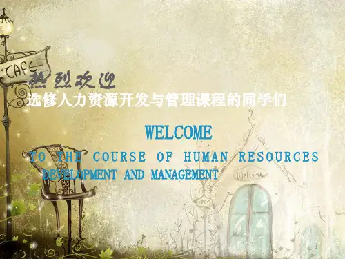人力资源开发与管理教材(PPT 40页)