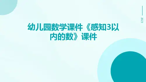 幼儿园数学课件《感知3以内的数》课件