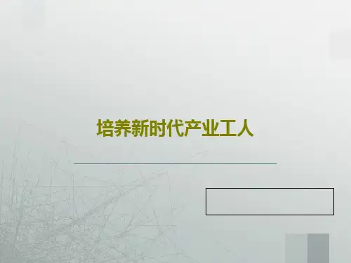 培养新时代产业工人28页PPT