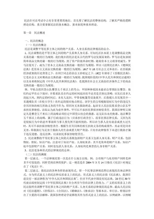【中国政法大学】民法笔记