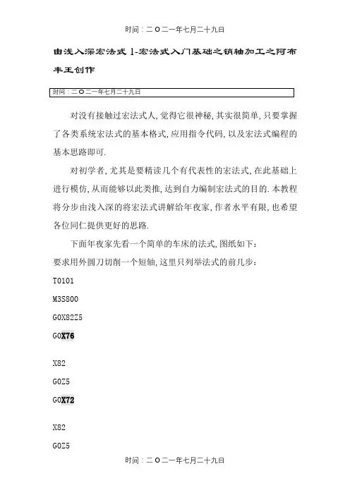 由浅入深宏程序入门基础示例