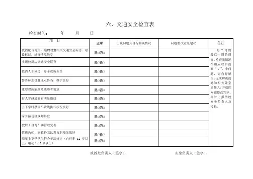 6、交通安全检查表