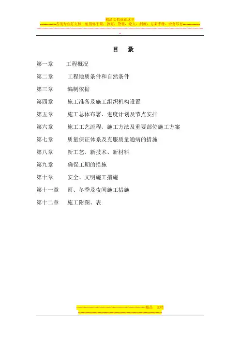 污水截流工程施工组织设计