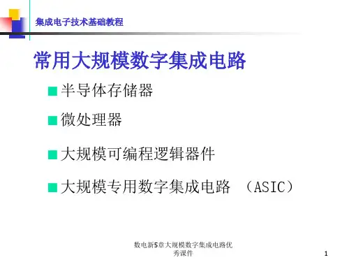 数电新5章大规模数字集成电路优秀课件