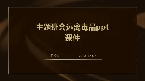 主题班会远离毒品ppt课件