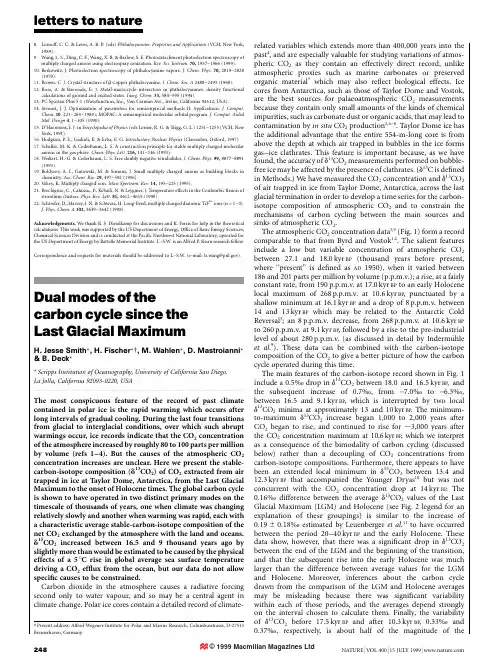 H.Jesse Smith 1999 Nature Dual modes of the carbon cycle since the Last Glacial Maximum