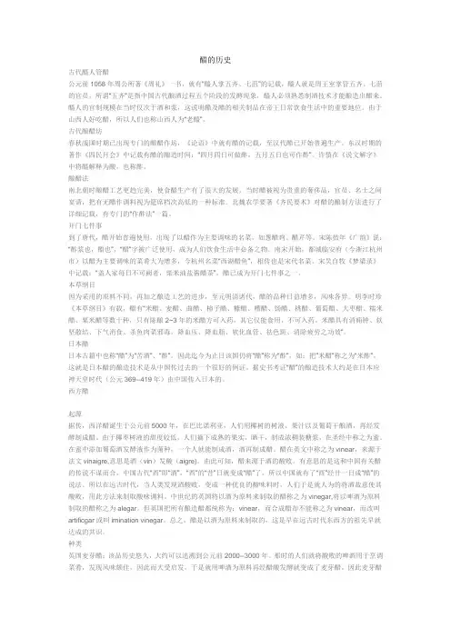 贾氏贡醋——醋的历史