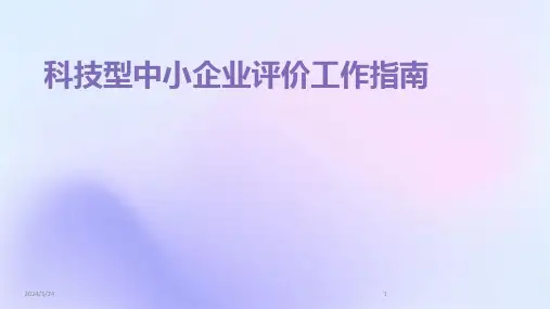 2024年度科技型中小企业评价工作指南