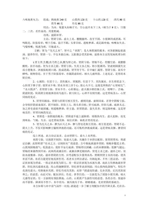 六味地黄丸方