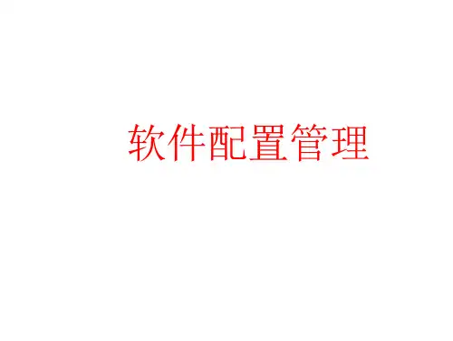 软件配置管理 (2) 