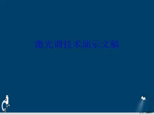 激光调技术演示文稿