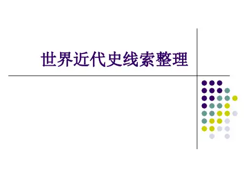 世界近代史线索整理
