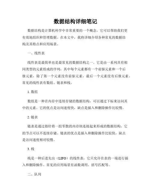 数据结构详细笔记