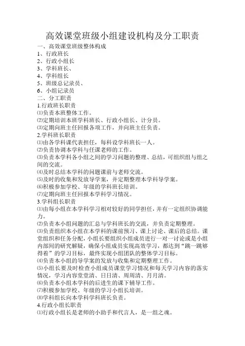 3.2学习小组机构及分工职责