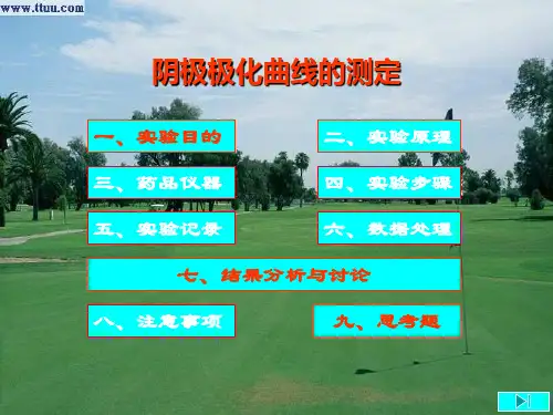 实验09阴极极化曲线的测定65839