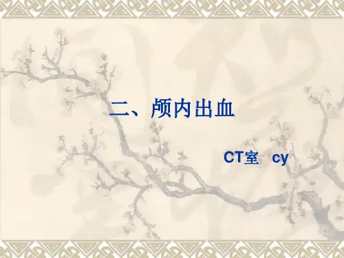脑血管疾病(颅内出血)ct课件