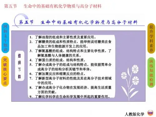 【创新方案】2015高考化学总复习：生命中的基础有机化学物质与高分子材料(128张PPT)