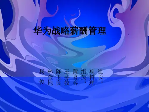 第六组 华为战略薪酬管理案例分析