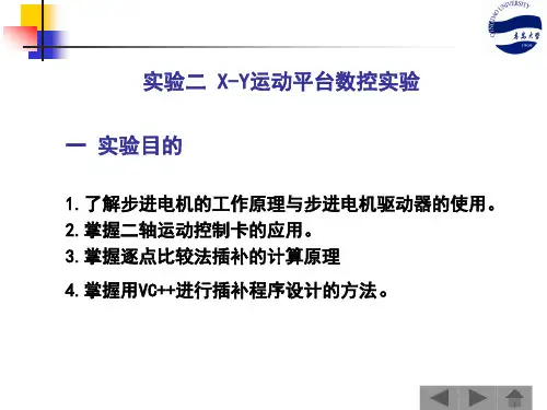 计算机控制技术-实验2 X-Y运动平台数控实验